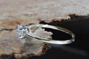 Gold Solitaire Ring-Solitaire ring-0.40ct Engagement Ring-Promise ring-Art deco ring-Custom Ring-Bridal ring-Solid gold ring-Branch ring