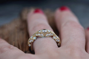 Filigree engagement ring-Diamond Engagement Ring white gold -Promise ring-Art deco ring - Bridal Jewelry-Art deco ring,branch ring,Dainty Promise Ring,diamond ring,engagement ring,filigree ring,Gatsby ring,Nature ring,Promise ring,twig engagement ring,Unique diamond ring,Vintage ring,vs,vvs,wedding ring
