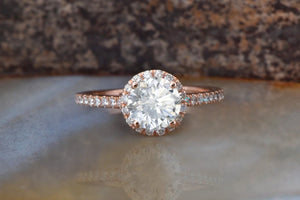 Halo wedding ring-Halo Diamond Engagement Ring 1.50 ct-Rose Gold Ring-Cluster Engagement Ring-Anniversary ring-Promise ring-Round halo-4 prong engagement,anniversary gift,branch ring,Classic halo ring,dainty ring,diamond ring,engagement ring,Halo Diamond ring,halo wedding ring,natural diamond ring,Rose Gold Ring,Round,Round halo,vs,vvs,womens jewelry
