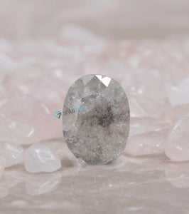 2.60ct  oval salt & pepper diamond