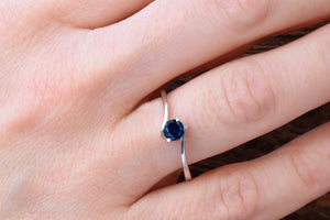 Sapphire solitaire ring