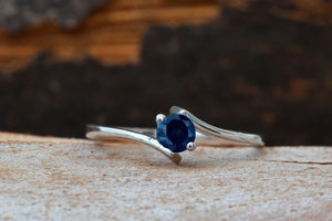 Sapphire solitaire ring