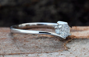 0.30 carat Solitaire ring-14K white Gold
