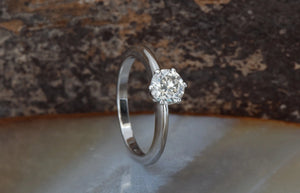 Solitaire 6 prong-Solitaire ring 1/5 ct