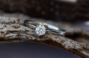 0.20 ct Gold Solitaire Ring