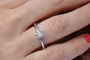 Solitaire 6 prong-Solitaire ring 1/5 ct