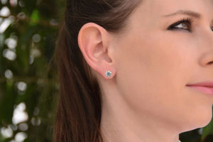 0.60ct natural diamond stud earrings for women