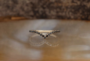 Black diamond band-Micro pave ring-Diamond wedding Band-Stacking rings-Black Diamond Ring-Solid gold ring-Enhancer ring guard-Enhancer Ring