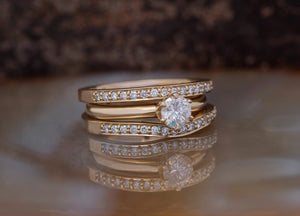 Diamond Eternity Wedding Band-Stacking gold rings- Diamond Band-Anniversary Gift-Minimalist ring-FREE SHIPPING-Anillo de bodas
