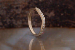 Diamond Eternity Wedding Band-Stacking gold rings- Diamond Band-Anniversary Gift-Minimalist ring-FREE SHIPPING-Anillo de bodas