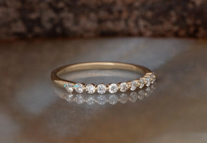 Matching band-Diamond Eternity Wedding Band-Stacking gold rings- Diamond Band-Minimalist ring-Anillo de bodas-Dainty gold ring diamond