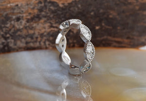 Eternity Wedding Band- Nesting wedding band-Cluster wedding band,Diamond band,Diamond band vintage,diamond ring,engagement wedding,Engagement band,Eternity ring,gold diamond ring,Marquise ring,Marquise ring band,Nesting ring,wedding band,wedding ring
