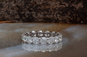 3.75 ct Diamond Eternity Wedding Band-Stacking gold rings- Diamond Band-Anniversary Gift-Enhancer Ring-3.75ct diamond ring-Anillo de bodas