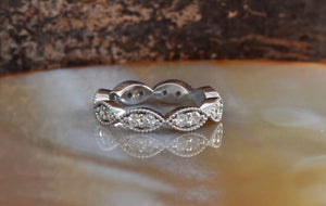 Eternity Wedding Band- Nesting wedding band-Cluster wedding band,Diamond band,Diamond band vintage,diamond ring,engagement wedding,Engagement band,Eternity ring,gold diamond ring,Marquise ring,Marquise ring band,Nesting ring,wedding band,wedding ring