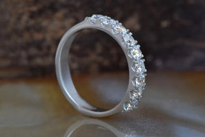 Matching rings-Diamond Eternity Wedding Band-Wedding band-Diamond band ring-Eternity Ring-Minimalist ring-Anillo de bodas-Art deco band