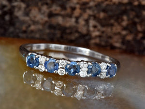 Sapphire eternity band-Blue sapphire engagement ring-Blue sapphire band-14K White Gold Ring-Women Jewelry-Anniversary ring-Multistones ring-Anniversary ring,blue sapphire ring,diamond ring,diamond thin band,diamond wedding band,eternity band,gold diamond ring,Multistone ring,sapphire band,sapphire diamond,sapphire eternity,Vintage sapphire,wedding band