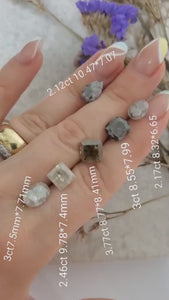 Gatsby ring-Baguette diamond ring-salt & pepper diamond-2.7 ct Salt and Pepper diamond engagement ring-2.7ct black diamond-Wedding ring set