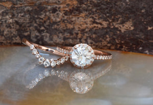 Wedding sets women rings-Rose gold Cluster wedding ring set-Diamond engagement ring vintage-Halo diamond Promise ring-Anniversary ring,art deco ring,Bridal wedding ring,Diamond engagement,engagement ring,gold diamond ring,pear diamond ring,Promise ring,Round,round diamond ring,Round engagement,solitaire ring,unique engagement,wedding ring,Wedding sets