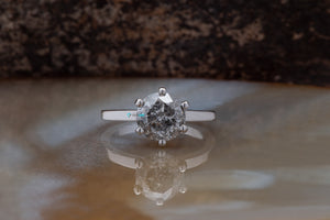4 carat Gray Diamond Ring