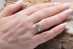 1.5 carat  Gray Diamond Ring