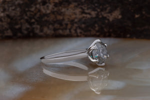 2 ct Gray Diamond Ring