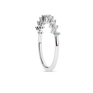Micro pave ring-Diamond wedding Band 0.15 ct