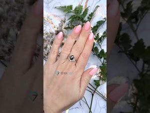1.73ct Hexagon diamond-salt & pepper ring