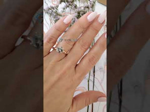 1.5ct Salt and Pepper diamond engagement ring. Grey diamond