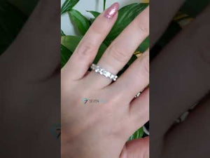 2.25 or 3.75 ct Diamond Eternity Wedding Band. Stacking gold rings with diamonds