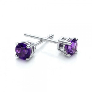 1 carat Amethyst stud earrings-Holiday gift-amethyst birthstone,Amethyst earrings,Amethyst jewelry,Anniversary present,Christmas gift,February birthstone,Gemstone,Genuine amethyst,Graduation present,Hanukkah gift,Holiday gift,purple earrings,ready to ship,Round,Stud Earrings,vs,vvs