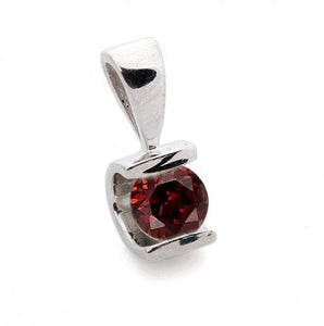 Garnet Pendant 1/2 ct-White Gold Pendant 14K-Garnet necklace-Women Jewelry-Birthstone necklace-Red garnet-Thanksgiving present-Holidays gift-05 carat red garnet,evening jewelry,garnet pendant,gift idea for her,gold pendant,Holidays Sale,mothers day gift,natural red garnet,red garnet necklace,vs,vvs,wedding jewelry,white gold,White gold pendant,women jewelry