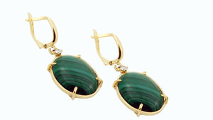 Inspiration bohemian earrings-Malachite earrings-Malachite boho earrings -Birthday gift-Anniversary gift-14k white gold,14k yellow gold,Anniversary gift,Birthday gift,Boho earrings,dangle earrings,diamond earrings,Drop Earrings,For grandmother,gold diamond earring,Malachite earrings,One of a Kind-Boho Style,sevencarat,Unique earrings,vs,vvs,women jewelry