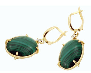 Inspiration bohemian earrings-Malachite earrings-Malachite boho earrings -Birthday gift-Anniversary gift-14k white gold,14k yellow gold,Anniversary gift,Birthday gift,Boho earrings,dangle earrings,diamond earrings,Drop Earrings,For grandmother,gold diamond earring,Malachite earrings,One of a Kind-Boho Style,sevencarat,Unique earrings,vs,vvs,women jewelry