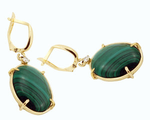 Inspiration bohemian earrings-Malachite earrings-Malachite boho earrings -Birthday gift-Anniversary gift-14k white gold,14k yellow gold,Anniversary gift,Birthday gift,Boho earrings,dangle earrings,diamond earrings,Drop Earrings,For grandmother,gold diamond earring,Malachite earrings,One of a Kind-Boho Style,sevencarat,Unique earrings,vs,vvs,women jewelry