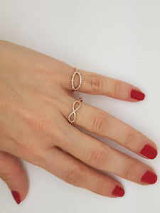 Art nouveau ring-Diamond  Ring- Diamond Oval Ring-14k rose gold ring- Fashion jewelry- Gold Statement Ring-Minimalist ring-Micro pave band