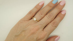 Solitaire diamond ring-Solitaire ring-Diamond Engagement Ring-0.40 Carat-Promise ring-Art deco ring-Gold Solitaire Ring-Solid gold ring