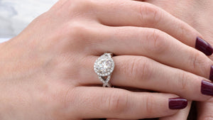 Celtic knot ring-Celtic engagement ring-2 carat Moissanite halo Engagement Ring-Promise ring-Celtic engagement,Celtic knot ring,celtic ring,Cluster engagement,Custom Ring,diamond engagement,engagement ring,halo engagement ring,Infinity gold ring,Moissanite halo ring,Moissanite ring,Moissanite rings,Moissanite stone,promise ring,sevencarat,vs,vvs