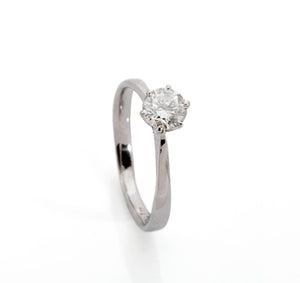Platinum ring-Platinum solitaire ring-Promise ring-Classic round engagement ring-6 prong solitaire ring-Solitaire diamond gold ring-6 prong solitaire,Classic diamond ring,Custom ring,dainty gold ring,dainty ring,engagement ring,micro pave ring,platinum ring,platinum solitaire,Round,Simple Diamond Ring,Solitaire ring,Thin band,Tiny ring,vs,vvs