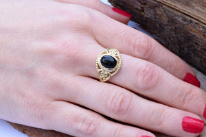 Black onyx ring-Statement Rings-Onyx ring vintage-Gold Ring-Women Jewelry-14k gold ring,Art deco ring,Black onyx ring,engagement ring,Fashion ring,For her gift,FREE SHIPPING,Gemstone,Gift for him,Holiday sale,Onyx ring men,Onyx ring vintage,Oval,Ring,Statement Rings,vs,vvs,woman ring