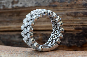 ON SALE!!! Diamond ring 0.96 ct-White Gold Designer Diamond ring  with 48 Diamonds -Art deco ring-Anniversary Gift-Gold Statement Ring-10off,14k yellow gold,anniversary ring,Art deco ring,Diamond,diamond ring,engagement ring,Gold Statement Ring,Multistone rings,Round,Unique diamond ring,vs,vvs,wedding jewelry,wedding ring,women jewelry,women ring,yellow gold ring