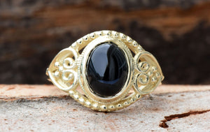 Black onyx ring-Statement Rings-Onyx ring vintage-Gold Ring-Women Jewelry-14k gold ring,Art deco ring,Black onyx ring,engagement ring,Fashion ring,For her gift,FREE SHIPPING,Gemstone,Gift for him,Holiday sale,Onyx ring men,Onyx ring vintage,Oval,Ring,Statement Rings,vs,vvs,woman ring