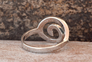 Art deco rings white gold-14K White Gold Diamond Ring-Eternity band-Wave Ring-Ocean wave ring-Stackable Rings-Multistone ring-Promise ring