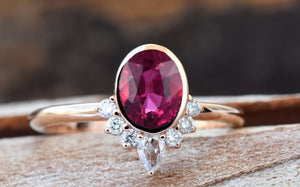 Pink tourmaline ring-Rose gold engagement-Diamond vintage ring-Promise ring-Oval shaped tourmaline engagement ring-Cluster engagement ring-art deco ring,Cluster engagement,Custom Rings,Diamond vintage ring,engagement ring,FREE SHIPPING,gold diamond ring,Pink tourmaline ring,Promise ring,Rose gold engagement,Rose gold ring,tourmaline ring rose,unique engagement,vs,vvs