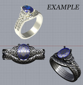 Custom ring-Custom jewelry-Moissanite ring- Diamond Rings-Cluster ring-Emerald-Sapphire-Custom order jewelry-Promise ring-Personalized gift