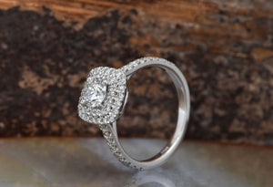 Diamond engagement ring-Diamond Ring 1.10 ct- Engagement ring -Promise ring-Square diamond ring-1 carat diamond,Anniversary ring,Antique  jewelry,Art deco engagement,Art deco ring,bridal jewelry,diamond ring,Engagement Rings,gold diamond ring,Promise ring,sevencarat,solitaire ring,Square diamond ring,vs,vvs,white gold ring,women ring