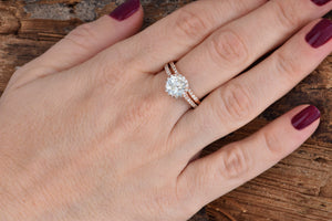Halo engagement ring rose gold-Cluster wedding ring set-Custom Rings- Rose gold wedding set-Anniversary ring,art deco ring,Bridal wedding ring,Custom Rings,engagement ring,free shipping,gold diamond ring,halo ring rose gold,halo wedding set,Promise ring,unique engagement,wedding ring,Wedding sets