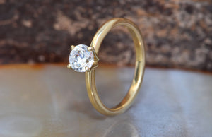 Solitaire ring 0.70 carat-Solitaire engagement ring-14K Yellow Gold-Promise ring-4 prong solitaire ring-Solitaire engagement ring round-4 Prong Solitaire,Braided Engagement,Bridal Jewelry,Diamond Ring,Engagement Band,Gold Diamond Ring,Promise Ring,Round,Round Brilliant Cut,Solid Gold Ring,Solitaire Ring,vs,vvs,Women Jewelry