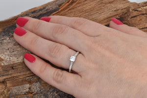 Engagement Diamond Ring 1/2 carat-14K White Gold ring-Women Jewelry-Cluster Engagement ring-Promise ring-14k white gold ring,art deco ring,bridal jewelry,Cluster engagement,Custom ring,diamond ring,engagement ring,Engagement Rings,FREE SHIPPING,gold diamond ring,Promise ring,sevencarat,Solitaire diamond,vs,vvs,wedding jewelry,women jewelry