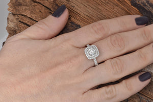 Diamond engagement ring-Diamond Ring 1.10 ct- Engagement ring -Promise ring-Square diamond ring-1 carat diamond,Anniversary ring,Antique  jewelry,Art deco engagement,Art deco ring,bridal jewelry,diamond ring,Engagement Rings,gold diamond ring,Promise ring,sevencarat,solitaire ring,Square diamond ring,vs,vvs,white gold ring,women ring