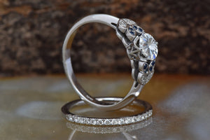 Leaf engagement ring diamond-Art deco wedding set-Diamond leaf ring-Gold Ring -Promise ring-Leaf rings set-Engagement set-Bridal set ring-1 carat diamond ring,Art deco wedding,Bridal set ring,diamond engagement,Diamond leaf ring,engagement ring,for her,gold ring,Halo engagement ring,Leaf engagement ring,Leaf rings set,promise ring,wedding sets